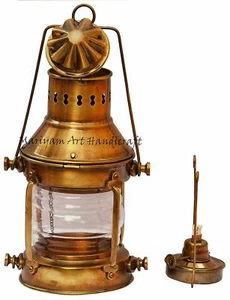 Antique Vintage Iron Ship Anchor Boat Lantern Marine Rail Road Oil Lamps Decor - Picture 1 of 3