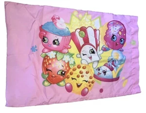 Shopkins Funda de Almohada Estándar Rosa Colorido Doble Cara Fresa Galleta Zapato - Imagen 1 de 4