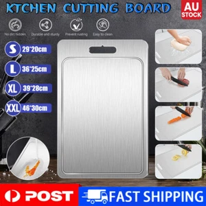 Titanium Cutting Boards Double-Sided SUS304 Chopping Board for Camping Kitchen - Picture 1 of 16