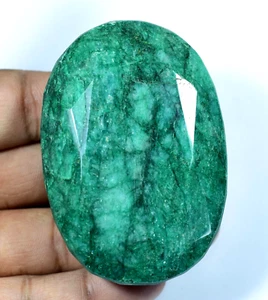 Piedra preciosa natural enorme esmeralda verde certificada de 675 quilates extraída en la tierra grado museo - Imagen 1 de 7