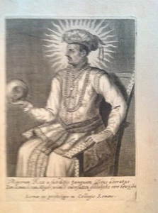 Jahangir, Indianer Kaiser, Großmogul. Radierung 1630  - Bild 1 von 5