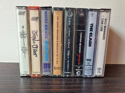 8 1980s cassettes tapes Tenpole Tudor Clash Bad Manners Topper Headon Anti Pasti - Image 1 of 4