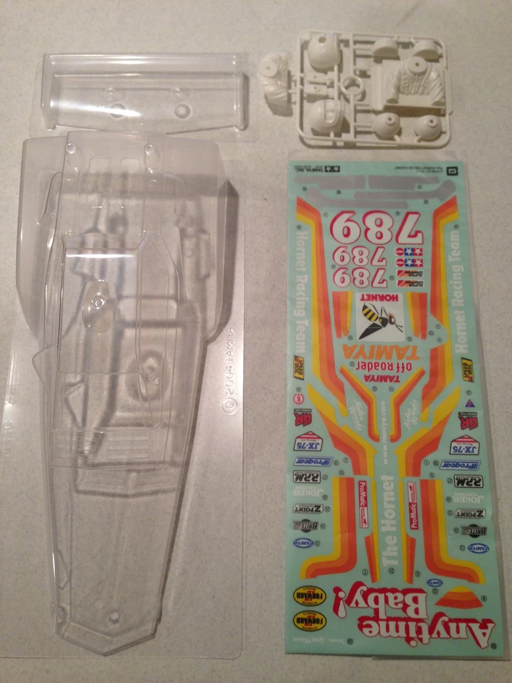 Tamiya Hornet Clear Body w/ Decals and Driver (Z Part) 9805020 0225001 - Image 1 of 1
