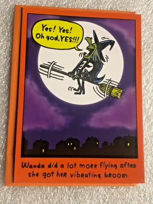 TARJETA HALLOWEEN PAPEL RECICLADO SALUDOS "WANDA HIZO MUCHO MÁS VOLANDO DESPUÉS..." Foto 1 de 3