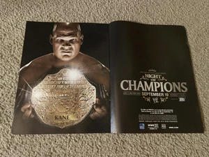 Vintage 2010 WWE NIGHT OF CHAMPIONS PPV Poster Print Ad KANE WWF - Picture 1 of 1