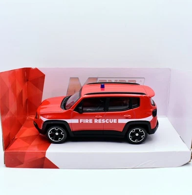 Modellino auto pompieri scala 1:43 jeep RENEGADE diecast modellismo collezione - Immagine 1 di 2