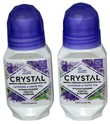 Desodorante enriquecido com minerais cristal lavanda e chá branco roll-on fl oz 2,25 unidades - Imagem 1 de 2