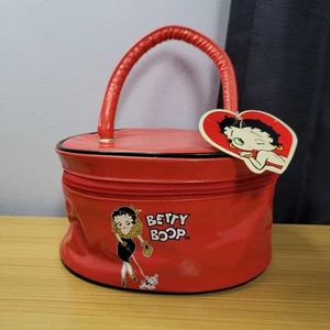 Betty Boop Cosmetic Travel Makeup Vanity Bag 2004 Red Bag New With Tags - Picture 1 of 9