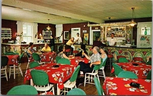 Postal de Elkhart Lake, Wisconsin "SIEBKENS SUMMER RESORT" vista al bar / 1964 Cancelar - Imagen 1 de 2
