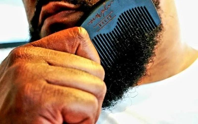 Men’s Peach Wood Beard Comb - Comb only  - Image 1 of 3