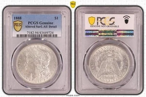 Moneda genuina 1888 dólar Morgan 90 % plata EE. UU. Philadelphia PCGS - Imagen 1 de 8