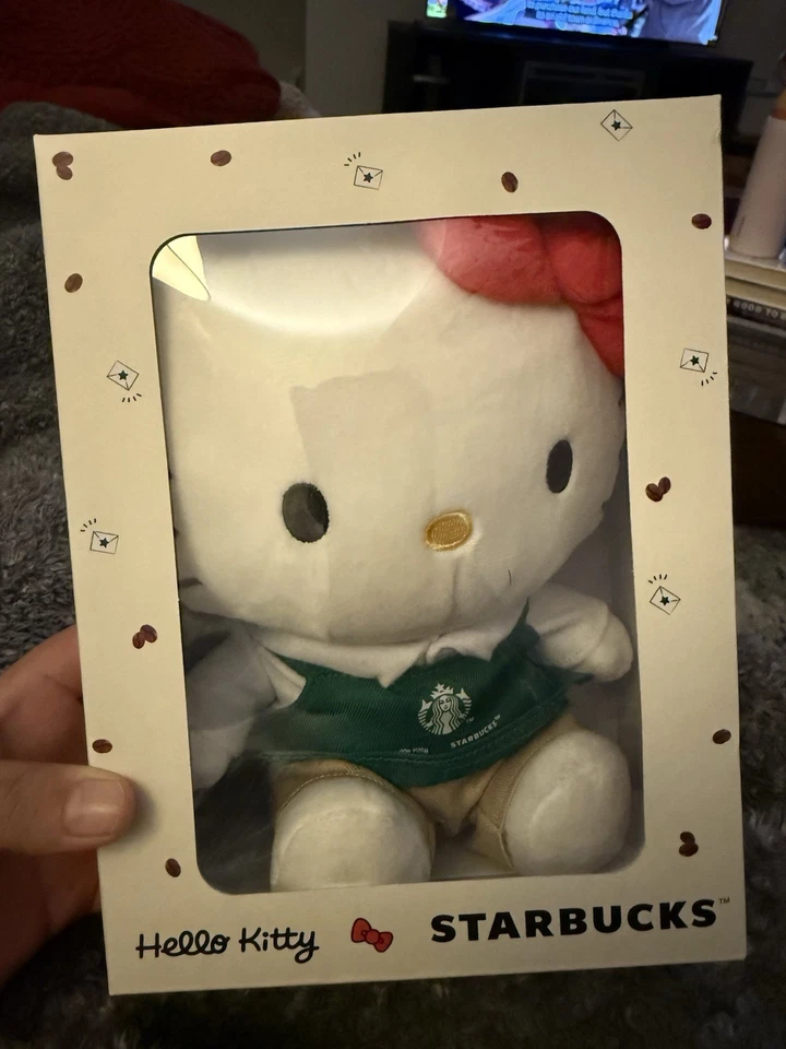 Starbucks X Hello Kitty 2025 Peluche En Delantal Verde Barista NUEVO Caja Limitada Foto 1 de 1