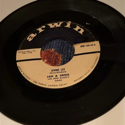 Jan & Arnie JENNIE LEE (JAN & DEAN) Jenny Lee 45 rpm Tested Rockabilly Foto 1 de 2