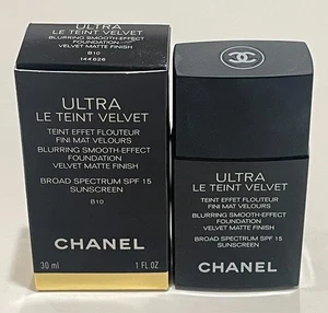 Chanel Ultra Le Teint Velvet Blurring Smooth Effect Matte Finish Foundation B10 - Picture 1 of 4