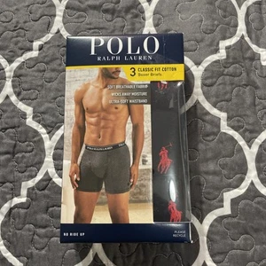 POLO Ralph Lauren Herren 3 Classic Fit Baumwolle Boxershorts SCHWARZ Größe Small SCHWARZ - Bild 1 von 4
