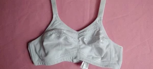 DELIMIRA 36B SUJETADOR MASTECTOMÍA BLANCO SIN ALAMBRES BORDADO EMBELLECIDO - Imagen 1 de 16