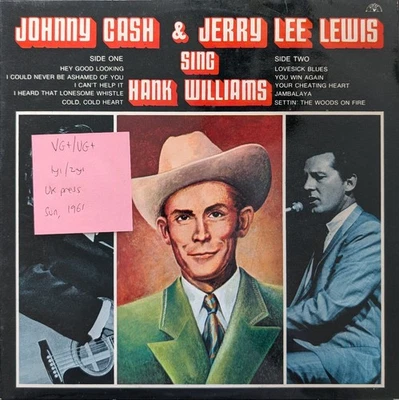 Johnny Cash & Jerry Lee Lewis sing Hank Williams Vinyl Record VG+/VG+ 6467018 Foto 1 de 2