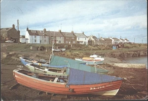 CRASTER HARBOUR, Northumberland - Vintage POSTCARD - Picture 1 of 2