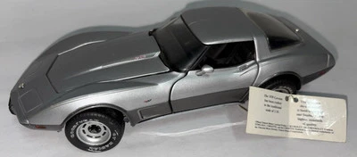 Franklin Mint Precision Model Silver 1978 Corvette 1:24 Scale Diecast NO BOX - Image 1 of 4