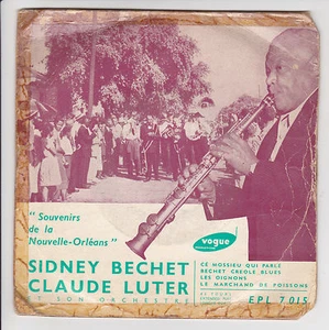 Sidney BECHET & LUTER Vinyl 45T EP CE MOSSIEU QUI PARLE - VOGUE 7015 Clarinette - Imagen 1 de 1