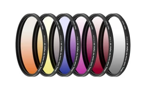 46mm 6 Piece Multi-Coated Professional Gradual Color Filter Kit with Wallet - Picture 1 of 3