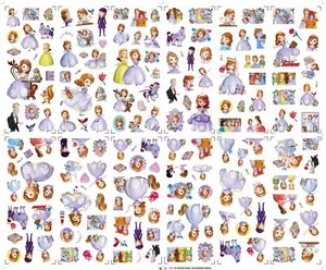Pegatinas 3D Burbuja Estereoscópicas Regalo Cumpleaños Princesa Sofía 12 Piezas - Imagen 1 de 3