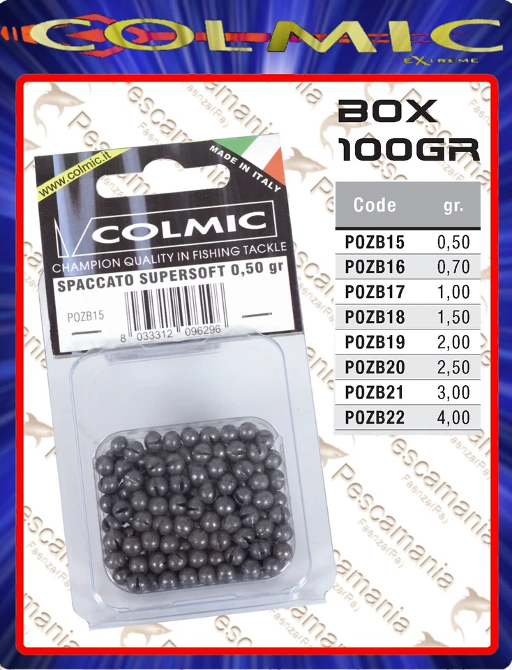 piombo Colmic calibrato super soft gr 100 piombini spaccati - Imagen 1 de 1