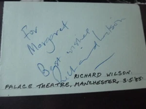 One Foot In The Grave Doctor Who Carry On RICHARD WILSON hand signed page - Picture 1 of 1