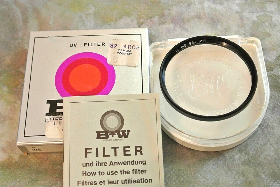 B+W Schneider 55E 55 mm UV-haze filter 010 Made in Germany NOS for Leica Contax - Image 1 of 4