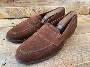 Mocassini Crockett and Jones Eaton in pelle scamosciata marrone Regno Unito 7E US 8, OXFORD - Foto 1 di 18