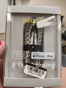 Heyday Charging Cable Lightning to USB-C Braided 6ft MFi-Certified - Picture 1 of 4