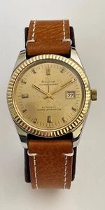Vintage Bulova Oceanographer Watch Automatic 10k Gold Bezel 1968 SERVICED - Picture 1 of 24