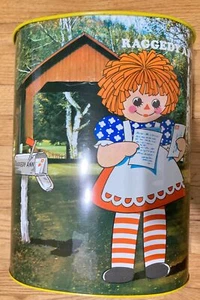 CUTE Vintage 1973 Raggedy Ann & Andy Trash Can Waste Basket CHEINCO CLASSIC USA! - Picture 1 of 4