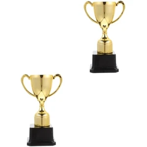 2er Set Kinder Pokal Auszeichnung Kunststoff Pokale klein für Kinder - Bild 1 von 12