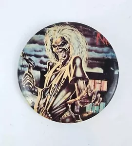 RARE Vtg Iron Maiden Killers 1981 Original Pin Button 2.25" English Rock Band - Picture 1 of 12