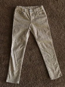 Gap Kids Beige Floral Corduroy Pants Pockets Girls 7 (1C) - Picture 1 of 7