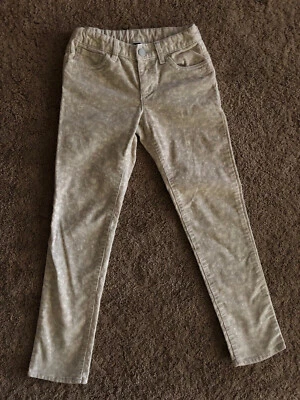 Gap Kids Beige Floral Corduroy Pants Pockets Girls 7 (1C) - Image 1 of 4