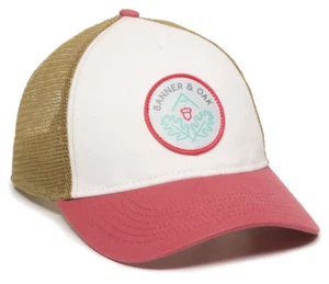 BANNER & OAK PATHFINDER SCOUT PATCH MESH TRUCKER CURVED BILL SNAPBACK HAT CAP - Picture 1 of 4