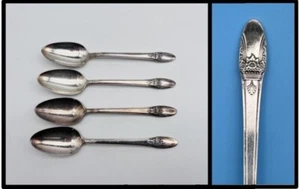 Lot of 4 Rogers Bros 1847 Silverplate Flatware IS FIRST LOVE 6-1/8" Teaspoons - Picture 1 of 6