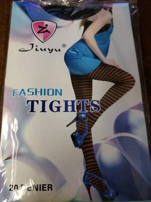 Прозрачный узор горизонтальная полоса колготки один размер черный Хэллоуин хлопковая ластовица - Изображение 1 из 4