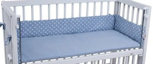 tiSsi® AUSLAUFMODELL Nestchen / Einlage 90x50 cm BLAU KRONEN für Beistellbett