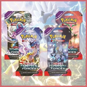Lot de 4 boosters Pokémon TCG Écarlate et Violet Forces Temporales Manches - Photo 1/2