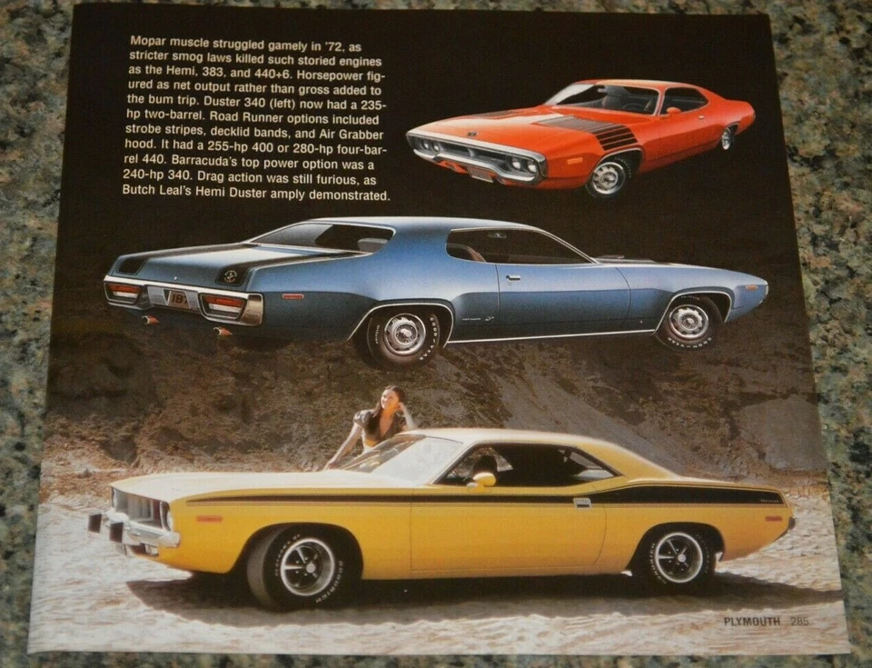 Plymouth Road Runner/Cuda 1972 impresión de imagen 72 Mopar 4 Foto 1 de 1
