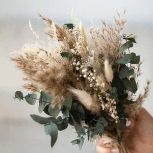 Gran ramo de flores secas "Soft Green" con eucalipto - Imagen 1 de 3
