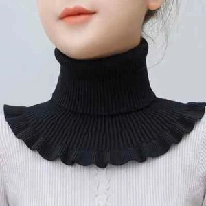 Turkey Neck Be Gone- Black Mock Turtleneck Dickie Collar – Versatile ✨FREE SHIP - Picture 1 of 1
