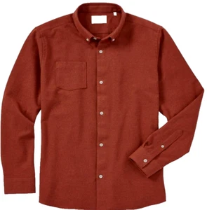 Mens Size XL - Linksoul Button Down Flannel Blood Orange Heather Shirt MSRP $110 - Picture 1 of 3