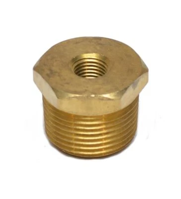 1 inch Male to 1/4 Female Npt Reducer Pipe Bushing brass fitting Water Oil Fuel - Image 1 of 4