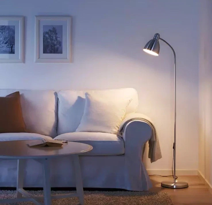 IKEA Lista Floor Lamp Adjustable Metal Arched Standing Lamp Study MCM Modernist - Image 1 of 3