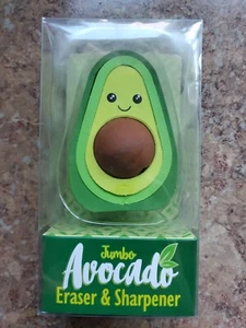 Brand New Cute Jumbo Avocado Eraser and the Pit is the Sharpener 2 pieces - Picture 1 of 2