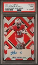JAXON SMITH-NJIGBA 2023 Leaf Metal RED Prizm Auto Rookie /5 PSA 9 POP 1 None ⬆️